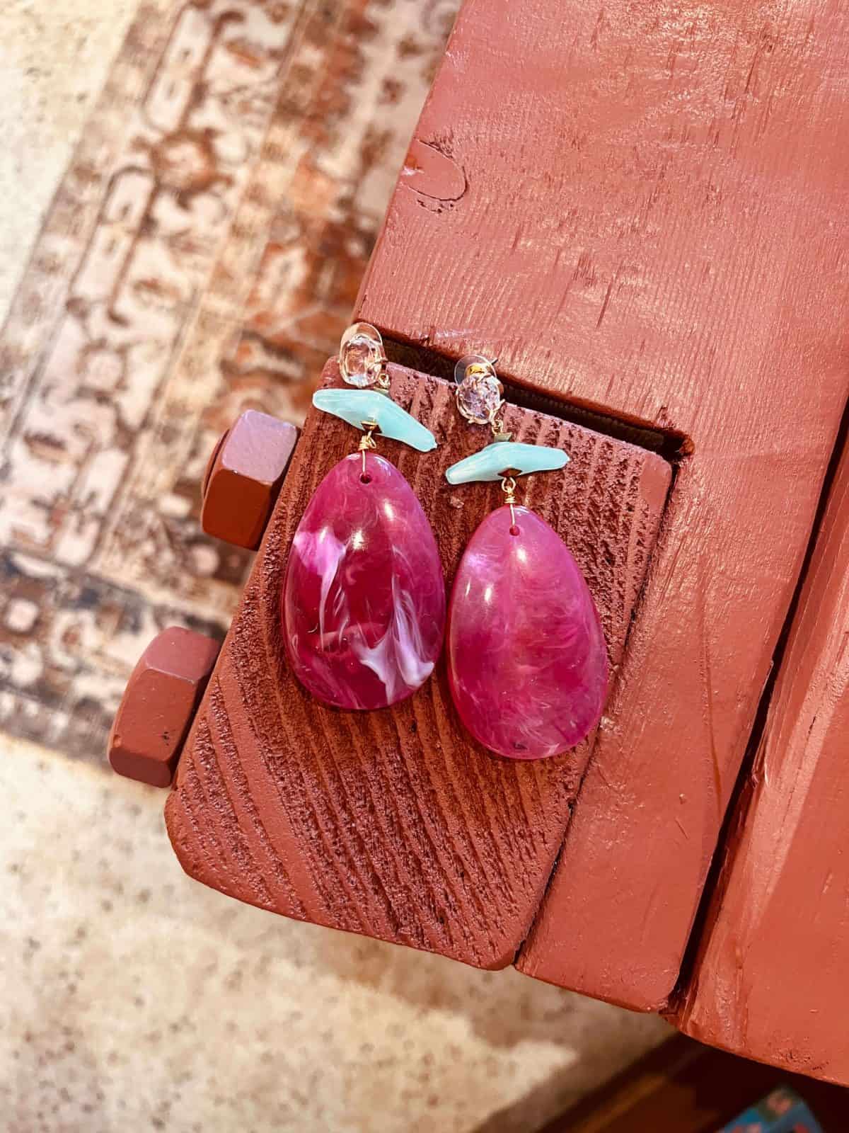 lilbobs.nl-zeegroen-roze-oorbellen-sieraden