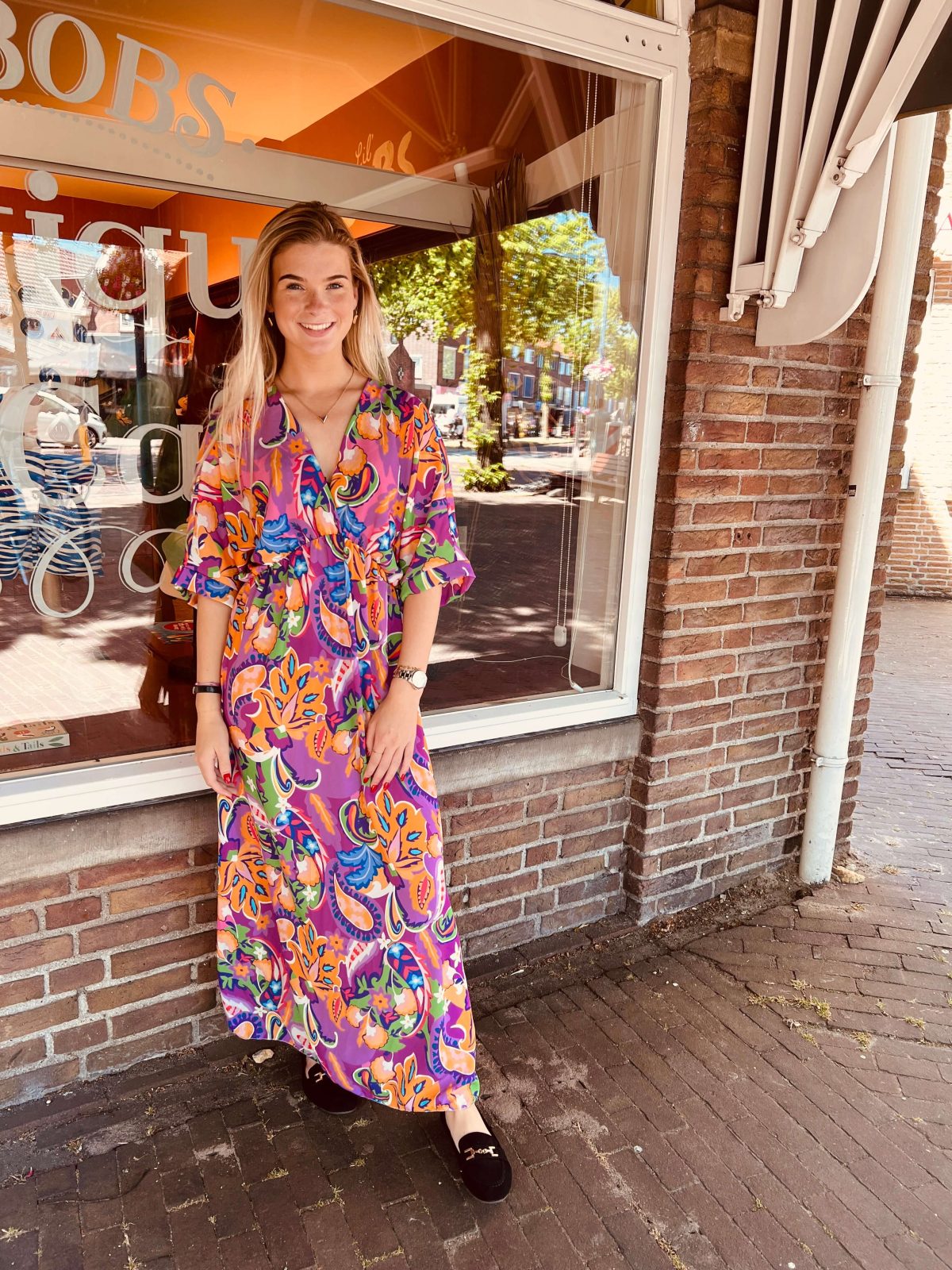 lilbobs.nl-lange-jurk-vlinderjurk-gekleurd-paars